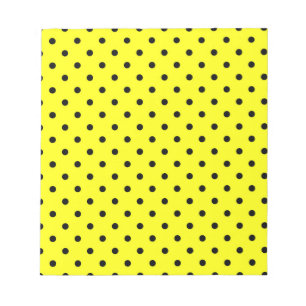 Bloc-note Pois jaune noir