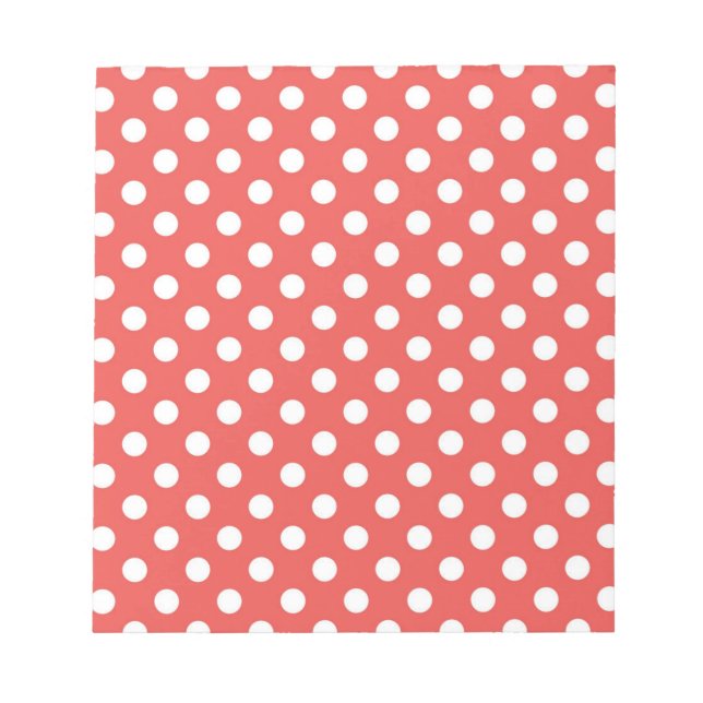 Bloc-note Pois rouges et blancs (Devant)
