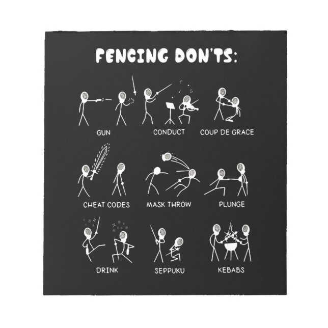 Bloc-note Poison de Fencing | I Always Win All Match (Devant)