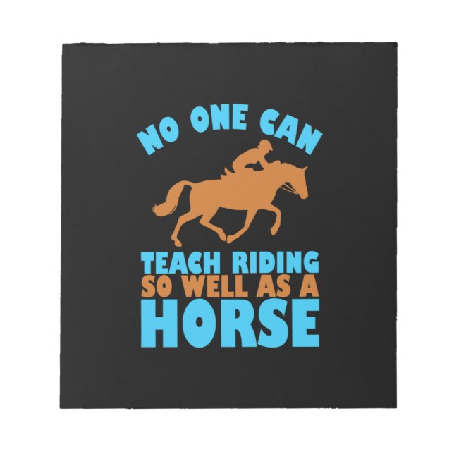 Bloc-note Poison d'Equestrian | No One Can Teach Riding (Devant)