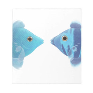 Bloc-note poissons bleus