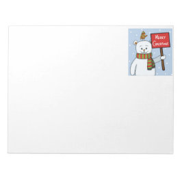 Bloc-note Polar Bear and Robin Christmas Greeting