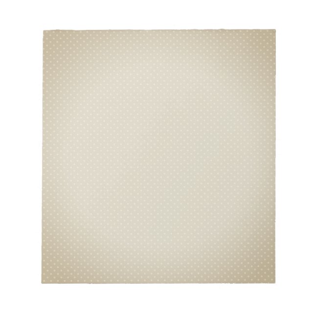 Bloc-note Polka Blanc Beige Point Simple Rétro (Devant)