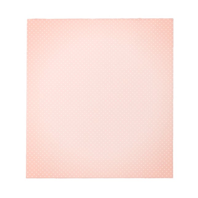 Bloc-note Polka blanche rose point simple rétro (Devant)