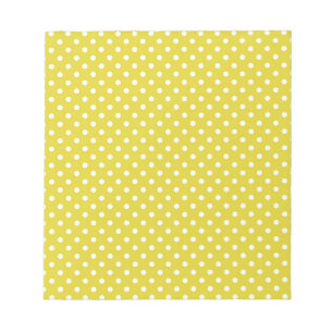 Bloc-note Polkadot jaune et blanc
