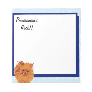 Bloc-note Poméranie - Bleu avec design Diamant Blanc