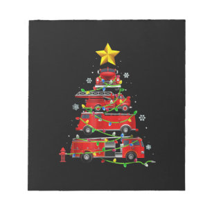 Bloc-note Pompier Camion Arbre de Noël Hommes Femmes
