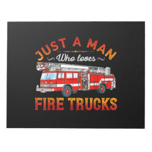 Bloc-note Pompier Juste Un Homme Qui Aime Les Camions De F