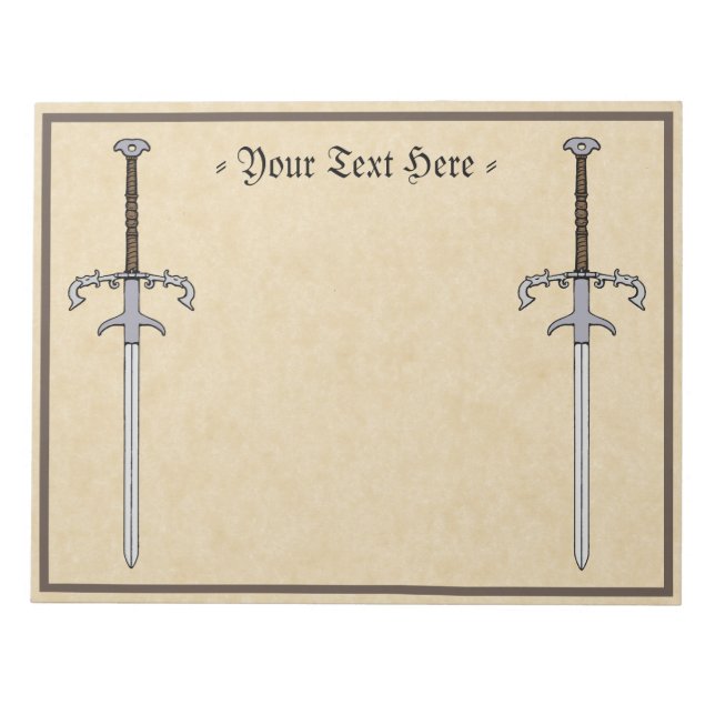 Bloc-note Porte du 16e siècle / Épée Processionnelle (Devant)