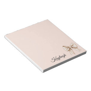 Bloc-note Poser Crème Bow