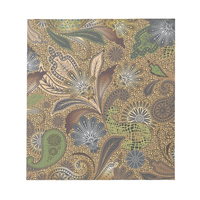 Bloc-note Poster de animal Paisley Motif (Devant)