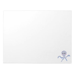 Bloc-note Poulpe sous le motif pour enfants de la mer