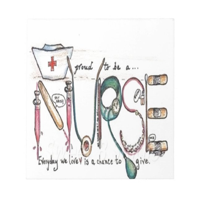 BLOC-NOTE POUR L'AMOUR DE L'INFIRMIÈRE (Devant)