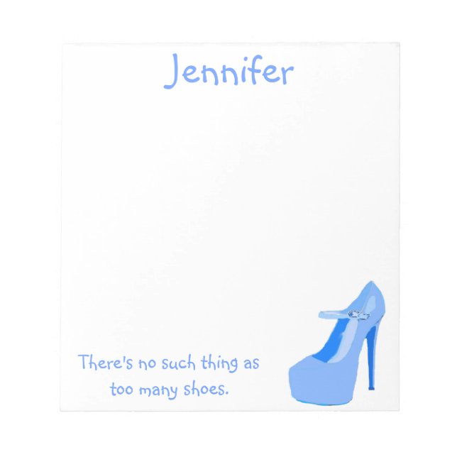 Bloc-note Pour les filles qui aiment les chaussures haute ta (Devant)