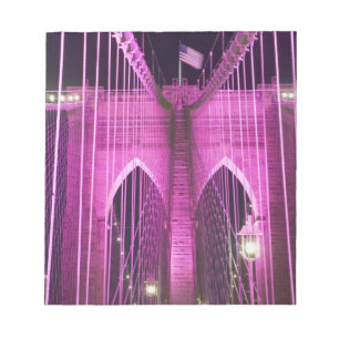Bloc-note Pourpre de Lit de pont de Brooklyn