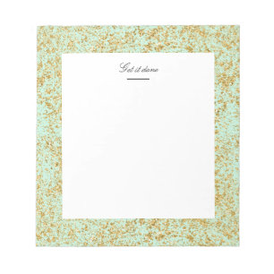 Bloc-note Poussière de Parties scintillant Or Mint & Faux