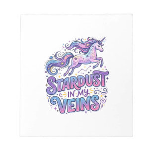 Bloc-note Poussière d'étoile de licorne dans mes veines Rétr