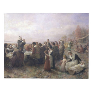 Bloc-note Premier Thanksgiving à Plymouth par Brownscombe