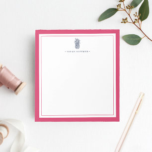 Bloc-note Prép ananas Personnalisé rose et marine