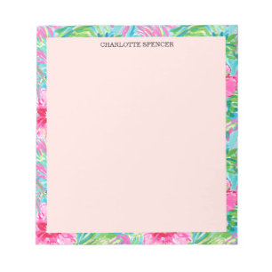 Bloc-note Préparatoire Tropical Chic Hibiscus Floral Personn