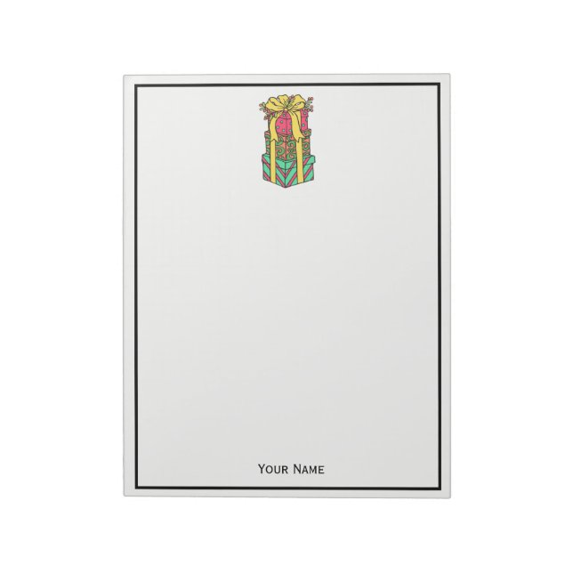 Bloc-note Présentations de Noël enroulées empilées Noël (Tourné)