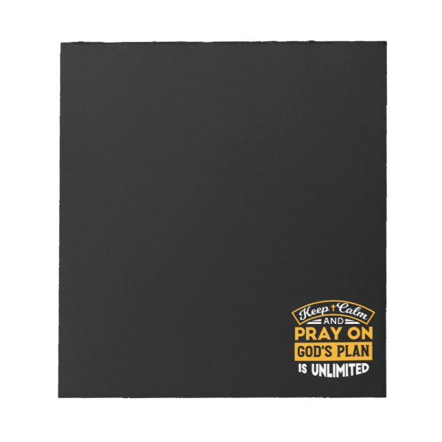 Bloc-note Priez et faites confiance au plan illimité de Dieu (Devant)