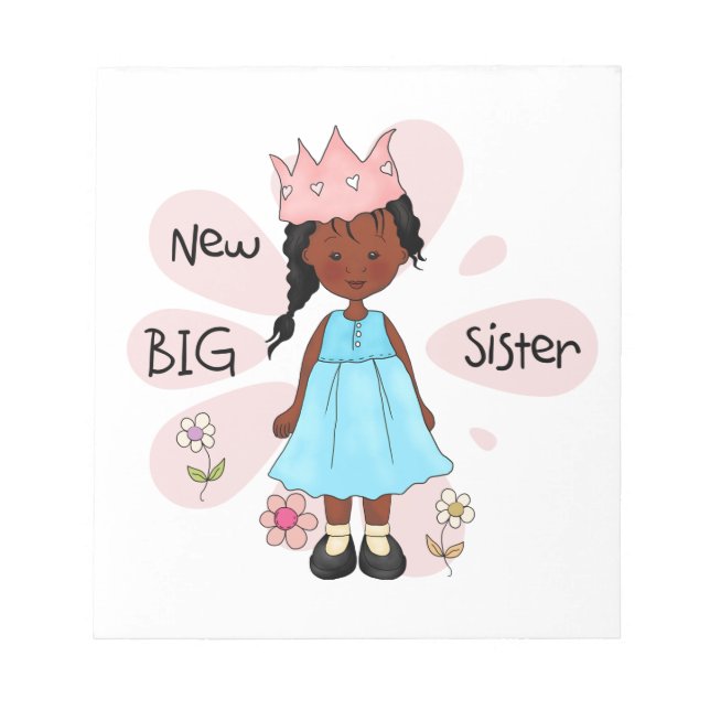 Bloc-note Princesse Big Soeur Africaine Américaine (Devant)