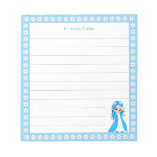 Bloc-note Princesse Fée Céleste & Fleurs Blanches sur Ligné