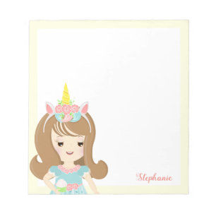 Bloc-note Princesse Unicorn