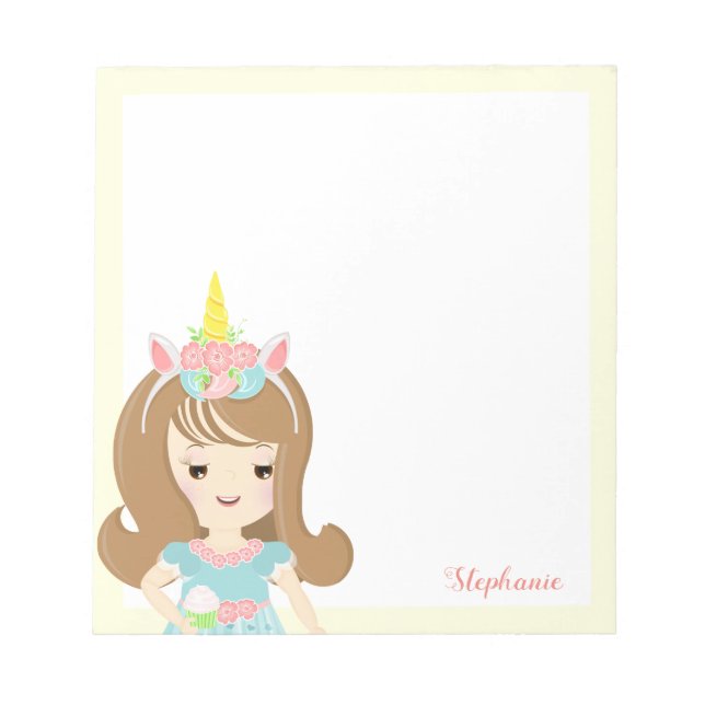 Bloc-note Princesse Unicorn (Devant)