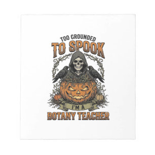 Bloc-note Professeur de botanique Halloween Gravure vintage