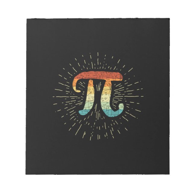 Bloc-note Professeur de mathématiques Cute Pi (Devant)