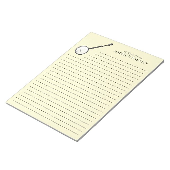 Bloc-note Professeur de musique de Banjo (Incliné)