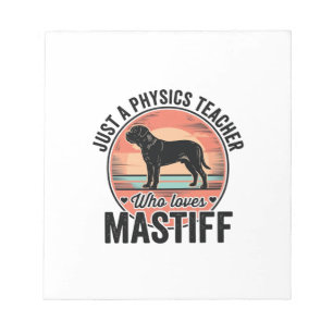 Bloc-note Professeur de physique aime maillot de chien vinta