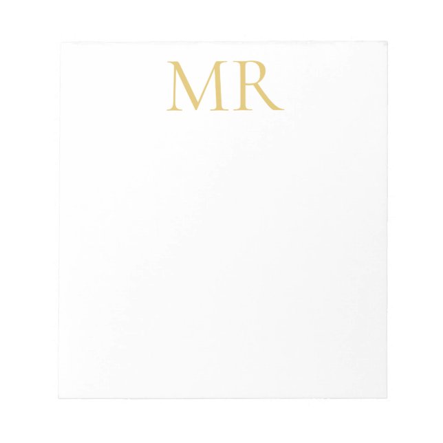 Bloc-note Professional Classical Monogram Minimalist Plain (Devant)