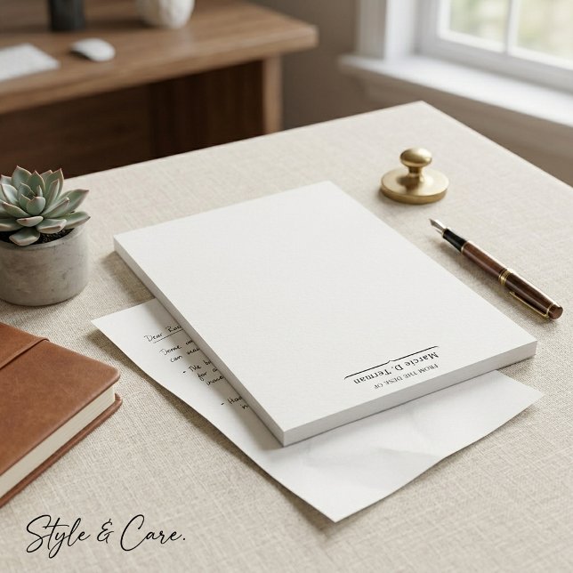 Bloc-note Professionnel De La Part De Propre (Professional From The Desk Of Clean Notepad)
