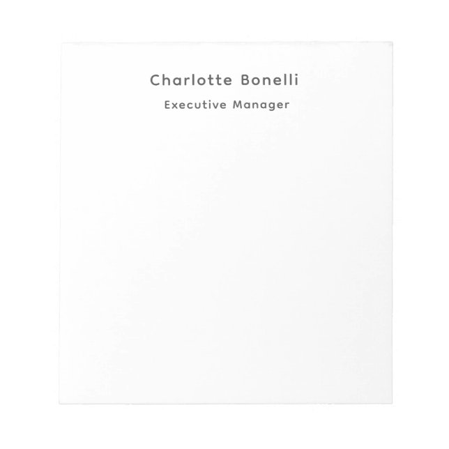 Bloc-note Professionnel Minimaliste Moderne Simple (Devant)