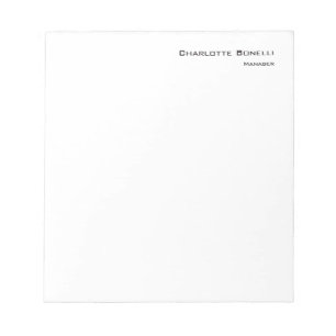 Bloc-note Professionnel moderne minimaliste Plain