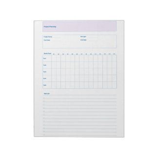 Bloc-note Project Planning Template, Printable Planner Sheet