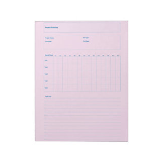 Bloc-note Project Planning Template, Printable Planner Sheet