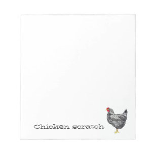 Bloc-note Protection de papier d'éraflure de poulet