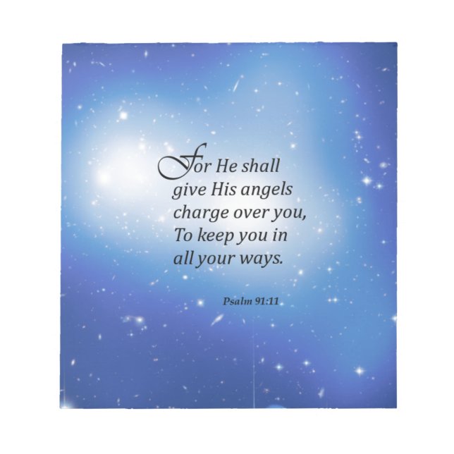 Bloc-note Psaume 91:11 (Devant)