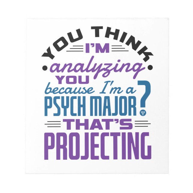Bloc-note Psych Amusante Psychologie majeure Étudiant Projec (Devant)