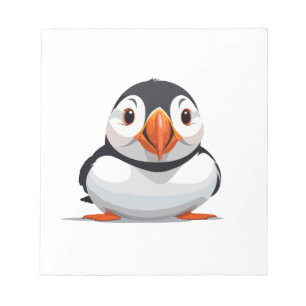 Bloc-note Puffin Peeking Cute Adorable Drôle animal caricatu