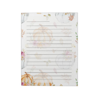 Bloc-note Pumpkin Patch Letter Notepad – Autumn Stationery