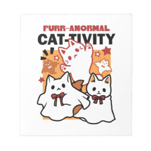 Bloc-note Purr-anormal Cat Cat mignonne Halloween Conception