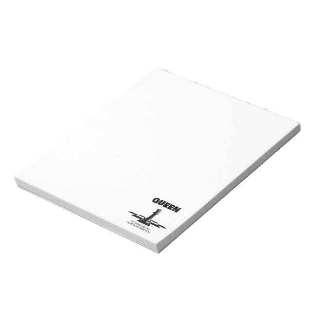 Bloc-note Queen Chess Sachez Qu'Elle Peut Se Déplacer Dans N (Tourné)