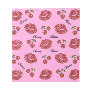 Bloc-note RAB Rockabilly Cherry Kisses on Pink