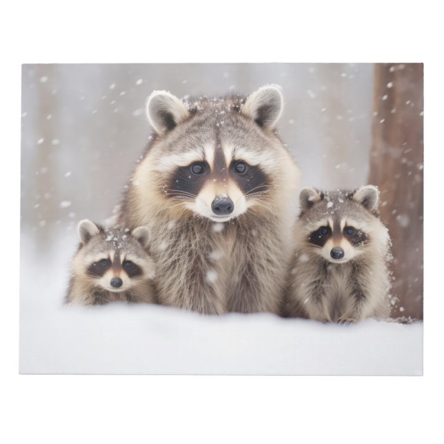 Bloc-note Raccoon Animal Famille errant Nature (Devant)