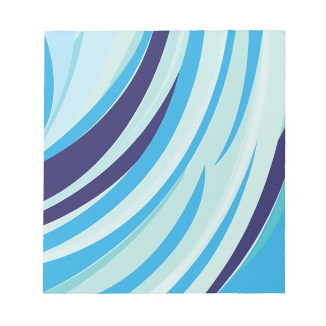 Bloc-note Rayure diagonale bleue (Devant)